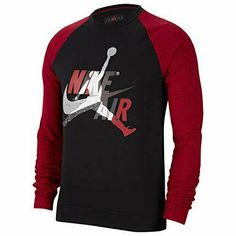 AUTHENTIC NIKE AIR  JORDAN CLASSICS FLEECE CREW  SWEATSHIRT CK2848-010 62% COTTON 38% POLYESTER  STANDARD FIT Nike Sweatshirt With Logo For Streetwear, Sporty Logo Print Sweatshirt For Fall, Fall Sporty Sweatshirt With Logo Print, Fall Logo Print Sporty Sweatshirt, Sporty French Terry Sweatshirt For Fall, Sporty Crew Neck Sweater With Logo Print, Fall Sports Sweats With Logo Print, Athleisure Fleece Sweatshirt With Logo Print, Sporty French Terry Sweatshirt