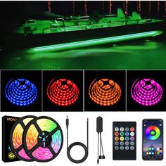 various color changing leds and remote controls