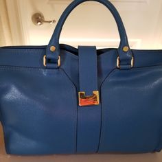 Beautiful Blue Carlo Pazolini Handbag, Never Used. Luxury Blue Shoulder Bag With Top Carry Handle, Blue Designer Box Bag For Office, Designer Blue Box Bag For Office, Designer Blue Box Shoulder Bag, Designer Blue Box Bag With Removable Pouch, Designer Blue Top Handle Box Bag, Designer Blue Box Bag With Top Handle, Luxury Blue Top Handle Bag, Luxury Blue Pouch Satchel