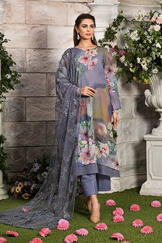 Nishat Linen 42206055-Printed Embroidered 3PC Lawn Collection 2022 Default Title Nishat Linen 42206055-Printed Embroidered 3PC Lawn Collection 2022 Original brand suit fabric and photography lite diffrance in actual print. Nishat Linen, Lawn Suits, Shalwar Kameez, Suit Fabric, Pakistani Outfits, Clothing Brand, Designer Dresses, Lawn, Kimono Top