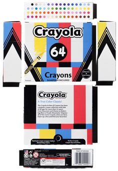 the crayons box is open and ready to be put into its own package