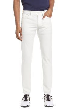 Crafted from wrinkle-resistant stretch denim, these straight-leg jeans are perfect for casual workdays. 32" inseam; 13" leg opening; 10 1/2" front rise; 13 1/2" back rise (size 29W x 32L) 68% polyester, 28% viscose, 4% elastane Machine wash, dry flat Imported Summer Wardrobe Essentials, Boss Man, Jean Shirt Dress, Made Clothing, Sports Blazer, Pocket Pants, Toddler Girl Outfits, Delaware, Sport Coat