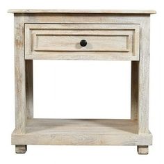 The Jenna collection emits a unique ambiance that brings out the beauty of its residence. When put in combination with any of the Moti offerings, silhouettes of this collective use their multi-contoured finishes to adorn living spaces with a graceful presence. The Jenna 1-Drawer Nightstand is made from solid wood and features 1 generously-sized drawer and spacious shelf base for optimal storage utility in a beautiful distressed white finish. Features: Crafted from exquisite solid mango wood Prof Storage Utility, 2024 Design, Wood Nightstand, Solid Mango Wood, Drawer Nightstand, Casegoods, Wood Construction, Accent Furniture, Mango Wood