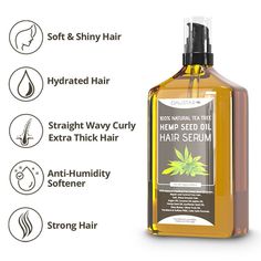 100% Natural Hair Serum - With Tea Tree, Shea Butter (Repair, Control Frizzy Dry Damaged Hair)  Suitable for All Hair Types & Repair and Control Frizzy Dry Damaged Hair  Benefit  *4 in 1 - Frizz Ease - Extra Strength Serum *Tames Frizz, protect against Heat, Humidity, Hydrates and Adds Shine.  *For Thick, Coarse and all levels of frizz hairs. Suitable for color treated hair or blond hair or any types of hair *Best Hair Serum Australia improves hair's shine and health and reduces tangles.  *The serum reflects light and makes hair shiny and healthy. It protects hair from humidity and dust.  *The low pH level keeps hair fibres from swelling and prevents damage.  *Hair serum protects hair from damaging UV rays, chemicals, and heat styling.  *It moisturizes dry hair and hair that has been dyed. Natural Hair Serum, Best Hair Serum, Soft Shiny Hair, Moisturize Dry Hair, Frizz Hair, Anti Frizz Hair, Hair Growth Serum, Hydrate Hair, Hemp Seed