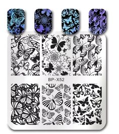 Nail Stamping Ideas Tutorials, Nail Business Ideas, Nails Flamingo, Flower Manicure, Nail Stamping Ideas, Nail Stamping Designs, Cheap Nail Art, Stamp Template, Artistic Nails