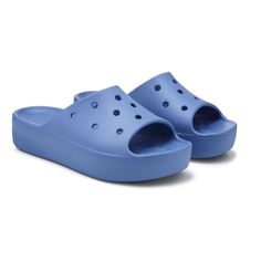 Crocs Classic Platform Slide Sandals Elemental Blue Brand New Without Tags!! Color Elemental Blue Size 7 Blue Slip-on Summer Flip Flops, Casual Blue Sandals For Summer, Light Blue Synthetic Open Toe Slides, Casual Blue Wedge Sandals For Summer, Light Blue Casual Beach Sandals, Light Blue Flat Slides For The Beach, Light Blue Platform Sandals With Synthetic Material, Light Blue Flat Slides For Beach, Light Blue Slides For Beach