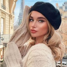 Brand New Beret With Tags. Warm. Offers Welcome Or Bundle To Save Winter Photo Shop Photography Party Vintage Stylish Fashion Gorgeous Beauty Beret Hat Outfit, Beret Outfit, Beret Style, High Waisted Dress Pants, Style Français, Longline Coat, Fashion Nova Models, Beret Hat, Fashion Nova Jeans