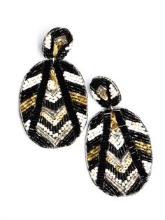 The detailed beading design on these trendy earrings is a fashion statement you can make whether you're headed for a weekend at the beach or a night out in the city. With their classic oval shape and five different colorways, these earrings are perfect for any outfit. Whether you're dressing up or dressing down, these earrings add a touch of class and style. So go ahead and indulge yourself – grab a pair (or two) of these must-have earrings today! SIZE & Details 3.5" length Post backing Beading Design, Trendy Earrings, Oval Shape, At The Beach, Beaded Earrings, Fashion Statement, Pink Blue, Beading, The City