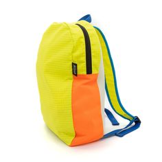 Experience the ultimate in convenience and sustainability with our Upcycled Packable Backpack in Electric Yellow, perfect for your everyday transit needs. Made from high-quality sustainable materials, this backpack is not only functional but also environmentally friendly. Details: Sustainable Packable Backpack Padded Straps Fold into pocket Fabric Content: Upcycled Nylon, 3-D Knit, Upcycled Chaco® Straps Waste Diversion: 0.6 lbs. Dimensions: 19"L X 4"W X 12" H Note: Each colorway is extremely li Casual Foldable Bags For Outdoor Activities, Casual Nylon Bags With Recyclable Material, Functional Packable Travel Accessories For Outdoor Activities, Casual Nylon Bags With Recyclable Details, Casual Foldable Travel Accessories For Outdoor Activities, Casual Foldable Travel Accessories For Outdoor, Casual Reusable Nylon Bag, Foldable Casual Travel Accessories For Outdoor Activities, Foldable Casual Travel Accessories For Outdoor