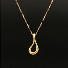 Excellent Condition! 16 Inch Chain. Formal Teardrop Pendant With Cable Chain, Formal Hallmarked Teardrop Necklace, Luxury 14k Gold Teardrop Necklace, Elegant Teardrop Pendant Jewelry With Cable Chain, Elegant Teardrop Pendant With Cable Chain, Elegant 14k Gold Teardrop Pendant Necklace, Timeless Teardrop Pendant Drop Necklace For Formal Occasions, Elegant White Gold Teardrop Pendant Necklace, Elegant Rose Gold Teardrop Pendant Necklace