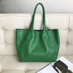 Color: green, Size: 51x15x33cm Green Leather Top Handle Shoulder Bag, Green Shoulder Bag With Large Capacity For Daily Use, Trendy Large Capacity Green Bag, Green Top Handle Shoulder Bag For Shopping, Trendy Green Large Capacity Bag, Green Travel Bags With Large Capacity, Green Large Capacity Travel Bag, Casual Green Shoulder Bag For Office, Casual Dark Green Bag For Daily Use