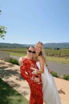 Napa wine tasting in 2024 | Red wedding guest dresses, Wedding guest ...