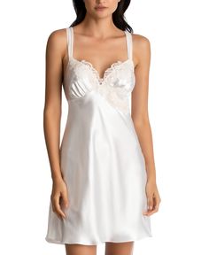 in stock Cute Nightgowns For Women, Silk Nightwear Romantic, Bridal Chemise, Wedding Nightgown, Bridal Sleepwear, Chiffon Bow, Wedding Night Lingerie, Satin Chemise, Satin Nightie