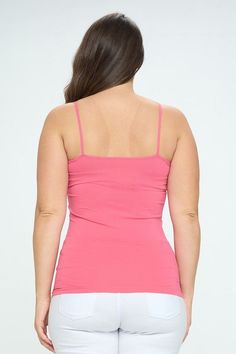 Tank Top -seamless with spaghetti straps features, super soft stretchy material, is great for layering or wearing alone on a hot day. It stretches very well and it's Nylon so it is fade resistant this cami is a must have.Scoop-neckNylon/SpandexSuper SoftStretchyMachine WashImportedOne Size Style: Casual Print / Pattern: Solid Silhouette: Tank Top Fit: Body-Hugging Neck Line: Round Neck Sleeve: Sleeveless Length: Longline Hem Closure: Pull-over Lining: No Made In: ImportedFabric Contents: 92% Nyl Stretch Seamless Camisole, Solid Seamless Cami Tank Top, Solid Cami Tank Top With Seamless Design, Stretch Seamless Spaghetti Strap Top, Seamless Camisole Tank Top, Casual Seamless Spaghetti Strap Camisole, Summer Stretch Seamless Camisole, Casual Seamless Camisole With Spaghetti Straps, Solid Spring Tank Top With Seamless Design