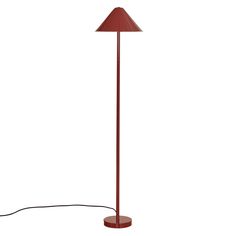 Eave Floor Lamp: Oxide Red + Oxide Red Red Floor Lamp, Blackened Steel, Red Peach, Black Peach, House Things, Floor Lights, Hand Spinning, 4 H, Color Temperature