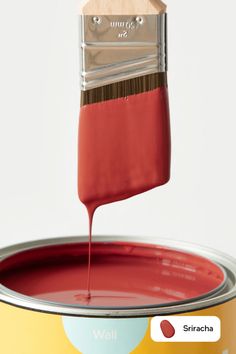 Sriracha is a deep, reddish-orange paint color that's bold, brilliant, and full of energy. This color is power move for those who like it spicy. Shop now at clare.com.