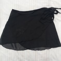 Nwt! Theatricals By Discount Dancewear Black Ballet Wrap Skirt Ballet Skirt Sewing Pattern, Black Party Wrap Mini Skirt, Black Mini Wrap Skirt For Party, Black Flowy Skirt For Summer, Summer Dance Mini Skort, Black Skirted Skort For Summer, Summer Mini Skort For Dance, Black Mini Skirt For Festival, Fitted Black Mini Wrap Skirt