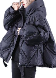 Hooded Puffer Outerwear For Streetwear, Hooded Puffer Jacket For Streetwear, Hooded Techwear Puffer Jacket For Fall, Nylon Hooded Jacket With Zipper For Streetwear, Hooded Puffer Jacket For Streetwear With Pockets, Solid Hooded Puffer Jacket, Black Hooded Puffer Windbreaker, Techwear Style Fall Puffer Hooded Jacket, Winter Techwear Hooded Jacket With Zipper