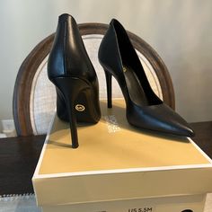 New In Box! Never Worn - Classic Black Heel Perfect For Work, Event, Or Night Out! Michael Kors Pointed Toe Heels For Formal Occasions, Chic Michael Kors Pointed Toe Heels, Michael Kors High Heels With 4-inch Heel, Michael Kors Synthetic Heels With 4-inch Heel, Michael Kors Black 4-inch Heels, Black Heel, Michael Kors Shoes, Michael Kors Black, Dress And Heels