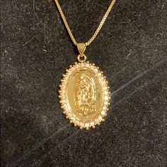 Beautiful 18” Adjustable Gold Filled Chain Virgin Mary Pendant Necklace Virgin Mary Chain, Virgin Mary Necklace Gold, Mother Mary Necklace Gold, Gold Virgencita Necklace, Gold Masquerade Mask, Gold Virgin Mary Pendant Necklace, Mask Images, Virgin Mary Necklace, Masquerade Mask