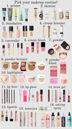 Makeup Shuffles, Makeup Routine Guide, Preppy Makeup, Makeup Order, Simple Makeup Tips, Makeup Bag Essentials, Easy Makeup Tutorial, Makeup Help, Makeup Tut