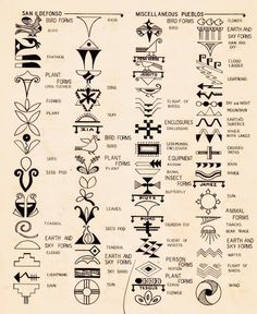 an old book with different types of tattoos on the pages, including symbols and designs