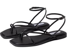 Steve Madden Agree Sandal | Zappos.com Basic Sandals, Black Sandals Flat, Black Strappy Sandals, Steve Madden Sandals, Classy Shoes, Sandals Outfit, Girly Shoes, Cute Sandals, Swag Shoes