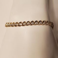 This Glamorous Diamond Tennis S-Link Bracelet 14k Yellow Gold Measures 7 Inches Long Wide 0.2”, Weighs 12 Gram, 41 Full Cut Natural, Sparkling Round Brilliant. Diamond Clarity Si1- Si2, Color G-H 2,0carats. It Secures With A Push In Clasp And Latch For Added Security Yellow Gold Color, Brilliant Diamond, Diamond Clarity, Round Brilliant, Womens Jewelry Bracelets, Link Bracelets, Gold Color, Tennis, Sparkle