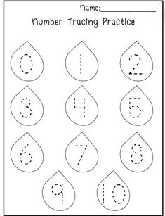 a printable worksheet with numbers and letters for children to practice their handwriting