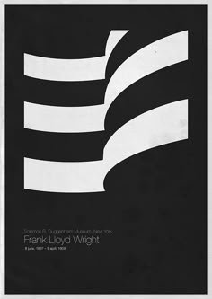 a black and white poster with the words frank lloyd wright on it's side