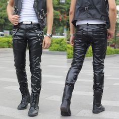 Male Leather Pants, Leather Pants Outfit Casual, Male Trousers, Nightclub Bar, Hip Hop Pants, Leather Pants Outfit, Mens Leather Pants, Trousers Casual, Pants Outfit Casual