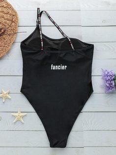 Plain Single Shoulder One-piece Swimwear – rrdeye Boho Style Dresses, Yoga Activewear, Urban Looks, Black Swimwear, Tankini Swimsuits, One Piece Swim, Kids Sweater, Cozy Fashion, One Piece Swimwear