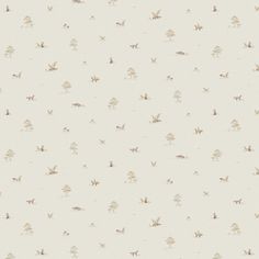 a white wallpaper with small brown animals and trees in the background, all on top of each other