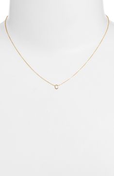 Personalize your stack with this layering-friendly necklace centered with a dainty pendant of your favorite initial filled with 14-karat yellow gold. 16" length 14k-gold fill Made in the USA Dainty Initial Pendant Necklace For Layering, Dainty Gold Necklaces, Gold C, Dainty Pendant, Initial Pendant Necklace, Dainty Gold Necklace, Gold Necklace Women, Initial Pendant, On Set