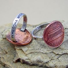 cute Penny Jewelry, Penny For Your Thoughts, Christmas Jewelry Diy, Thrifty Diy, Diy Jewellery Designs, Metalwork Jewelry, A Penny, Coin Jewelry, Diy Schmuck