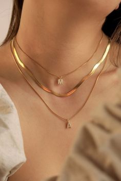 Pretty Jewelry Necklaces, Dainty Gold Necklace, Fancy Jewelry, Girly Jewelry, Stylish Jewelry, Gold Jewelry Fashion