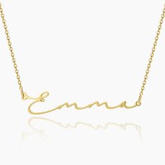 Mon Petit Name Necklace Dainty Initial Necklace, 18k Gold Chain, Photo Necklace, Rose Gold Metal, Signature Look, Engraved Necklace, Precious Jewelry, Rose Gold Necklace, Chain Earrings