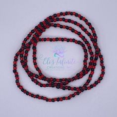 The Elekes of Eleggua can be made with either beading thread or line/pita. The beads are normal/large size being 6/0, transparent red and solid black. This is 1 red and black in repeat with no clasp only a tied closure. The finish product measures 21 inches. These Elekes of Eleggua serve as protection after the necessary ceremonies and rituals have been performed. Necklaces are made with you in mind and while in a positive environment and mindset. I do this to get you started with the best possi Black Wooden Beads For Beach, Bohemian Red Waist Beads As Gift, Bohemian Red Waist Beads As A Gift, Gift Red And Black Beaded Necklaces, Red Wooden Beads For Gift, Gift Red Beaded Necklaces With Black Beads, Red Wooden Beaded Necklace, Red Wooden Beaded Necklaces, Red And Black Beaded Necklace For Gift