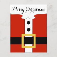 a christmas card with santa claus's belt