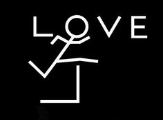 a black and white poster with the words love