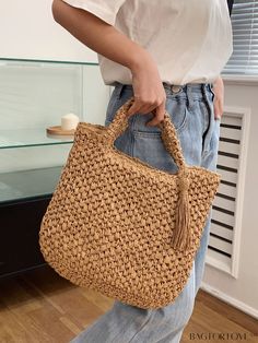 BagForLove - Tassel-Adorned Straw Bag - Chic and Stylish Product Description Color Khaki Bag Size Small Material Straw Size Chart INCH CM Bag Length Bag Width Bag Height Handle Height 11.8 inch 3.1 inch 11.8 inch 5.1 inch Bag Length Bag Width Bag Height Handle Height 30 cm 8 cm 30 cm 13 cm Details Pictures Similar Products h2 { text-align: center; } /* æ¢è¡ */ li{ white-space: normal; word-break: break-all; word-wrap: break-word; } .red-box { width: 100%; display: flex; flex-direction: row; fl Summer Rectangular Bags With Tassels, Spring Natural Bag With Tassels, Natural Bags With Tassels For Spring, Casual Beach Bag With Tassels For Shopping, Trendy Spring Bags With Tassels, Casual Brown Crochet Bag With Tassels, Trendy Tassels Bag For Spring, Rectangular Summer Bucket Bag With Tassels, Summer Rectangular Bag With Tassels