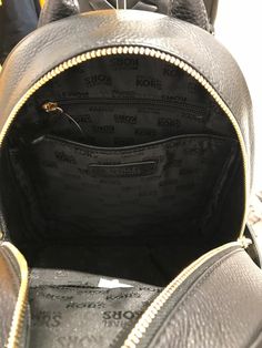 Michael Kors Women's Abbey Medium Studded Leather Backpack Black 35T8GAYB2L Pebbled leather with studded accent 100% polyester lining Gold tone hardware Zip closure Exterior features 1 zip pocket in front and 2 slide pockets on side Interior features 1 zip pocket, 1 large slip pocket and 2 multi-function slip pockets 23cm (W) x 30cm (H) x 11cm (D) Michael Kors Backpack For On-the-go, Designer Black Leather Backpack With Zipper Closure, Designer Black Leather Backpack With Zipper, Designer Leather Backpack With Zipper Pocket, Designer Backpack With Zipper For On-the-go, Luxury Backpack With Zipper Closure, Michael Kors Leather Backpack With Zipper, Luxury Michael Kors Backpack With Zipper Closure, Luxury Michael Kors Backpack