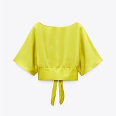 Brand New! Any Questions Let Me Know! Zara Yellow Party Top, Yellow Zara Top For Party, Yellow Party Blouse For Spring, Yellow Spring Party Blouse, Yellow Casual Party Blouse, Casual Yellow Party Blouse, Elegant Yellow Summer Blouse, Zara Yellow Spring Tops, Zara Yellow Spring Blouse