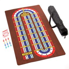 PRICES MAY VARY. Same Game. New Crib: This is the traditional cribbage game we all know and love, just super-sized! Roll out the thick, premium neoprene mat, grab the tactile XL movers, shuffle the deck and get ready to play Tabletop Size: Measuring 40" long by 22" wide, making it easier to see and move your pieces around the board, and fits nearly all standard dining room tables. Perfect user-friendly upgrade for little ones learning fine motor skills and players with low vision or arthritic ha Board Game Night, Night Bar, Cribbage Board, Bar Games, Family Board Games, Classic Board Games, Playing Card Deck, Block Style, Wooden Board