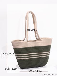 BagForLove - Stylish & Versatile Woven Straw Bag - A Contemporary Fashion Must-Have Product Description Color Army Green Pattern Type Plaid Type Shoulder Tote Bag Material Polyester Composition 100% Polyester Details Pictures Similar Products h2 { text-align: center; } /* æ¢è¡ */ li{ white-space: normal; word-break: break-all; word-wrap: break-word; } .red-box { width: 100%; display: flex; flex-direction: row; flex-wrap: wrap; justify-content: center; } .red-box > div { width: 190px; height: 250px; margin: 10px; } .red-box > div > a > img { width: 190px; height: 250px; } .size-box { width: 100%; margin: auto; white-space: nowrap; } .table { border-collapse: collapse; border-spacing: 0; width: 100%; table-layout: fixed; } tr, td, th { border: 1px solid rgb(175, 173, 173); padding: 10px 0p Casual Green Bucket-shaped Bag, Casual Green Bucket Shaped Bag, Casual Green Beach Bag With Handles, Green Casual Bucket Bag, Casual Green Bag With Handles, Casual Green Bucket Satchel, Casual Khaki Bags For Shopping, Casual Khaki Shopping Bags, Green Double Handle Summer Bag