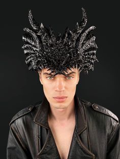 A magnificent black dragon crown decorated with many metal spikes. The shimmer will complement any demonic or gothic look. This piece is sleek and perfect for when you want a dramatic look. This beautiful crown would be the perfect prop for a photo shoot, Mardi Gras parade, or Halloween. 100% designed and handmade by our designers ( SETA Design studio in Kyiv).  It will be securely packed in a box. Feel free to contact us if you have any questions.   We accept return. Contact us within 3 days of delivery. Delivery of goods is returned within 7 days from the date of delivery. We do not accept cancellations. But please contact us if you have any problems with your order. A refund will be issued as soon as we receive the goods. Buyer is responsible for return shipping cost. Please ensure that Black Steampunk Costume Accessories For Fantasy Events, Halloween Crown Costume Hat For Fantasy Events, Fantasy High Crown Costume Accessories For Halloween, Black Costume Hats With Structured Crown For Festival, Black Structured Crown Costume Hat For Festivals, Black Fantasy Costume Accessories For Festival, Fantasy High Crown Halloween Costume Accessories, Black Punk Costume Accessories For Halloween, Black Fantasy Costume Hats And Headpieces For Festival