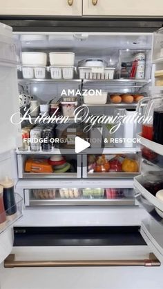 an open refrigerator filled with lots of food