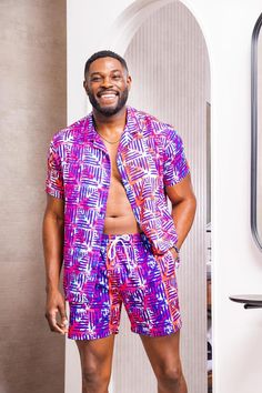 Men's African Print vacation style outfit ideas African Wear For Men, Mens Casual Outfits Summer