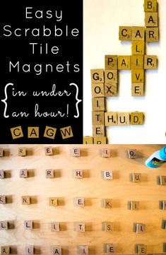 scrabble tile magnets in under an hour are easy and fun to make