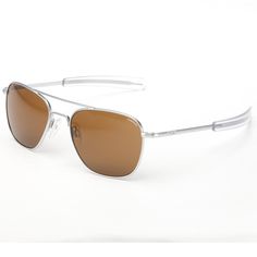 Randolph Aviator Matte Chrome Frame Bayonet Temple Tan Non-Polarized Lens Sunglasses. Available at https://aviator-sunglasses.net/product/randolph-aviator-sunglasses/ Classic Aviator Sunglasses With Gradient Lenses For Travel, Classic Aviator Sunglasses With Uv Protection For Outdoor, Classic Rimless Aviator Sunglasses With Uv Protection, Classic Aviator Sunglasses With Square Frame, Classic Outdoor Sunglasses With Glass Lenses, Classic Sunglasses With Tinted Glass Lenses, Classic Brown Aviator Sunglasses With Mirrored Lenses, Rimless Glass Aviator Sunglasses With Uv Protection, Classic Anti-reflective Glass Sunglasses